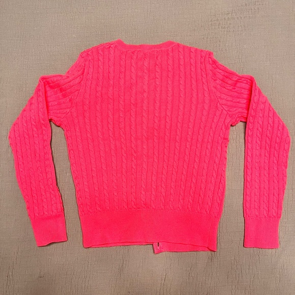 NWT Ralph Lauren Kids Cable-Knit Cardigan Sweater – Pink – Size Small/7 - Picture 3 of 5